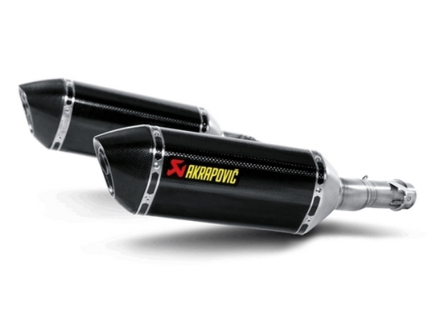 Coppia silenziatori di scarico AKRAPOVIC Linea Slip on (CARBONIO) fondello in carbonio fodero in carbonio per KAWASAKI Z 1000 SX (2014)