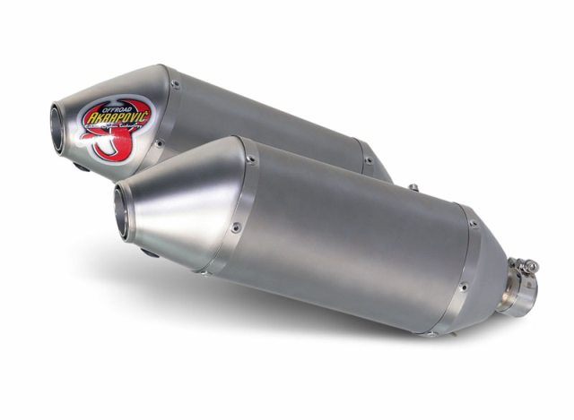 Coppia Terminale di scarico Akrapovic SPLIT-ON Ovale full Titanio con DB-Killer NON Omologato HONDA CRF 250 R (2006/2008)