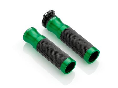 MANOPOLE UNIVERSALI  RIZOMA SPORT LINE COLOREVERDE-NERO la coppia (due manopole) - ø 22 mm