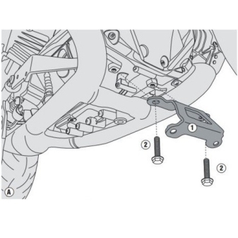 Kit specifico per montare il paracoppa RP1144 GIVI per HONDA CRF 1000 L Africa Twin (2016)