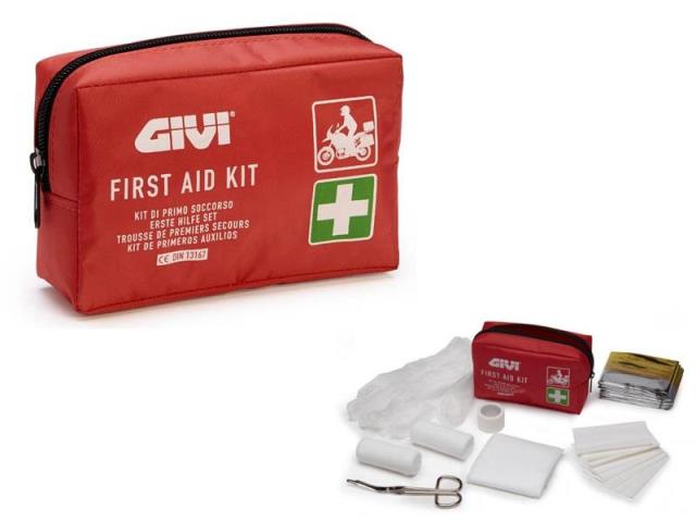 GIVI - FIRST AID KIT - Kit pronto soccorso portatile, a norma DIN 13167