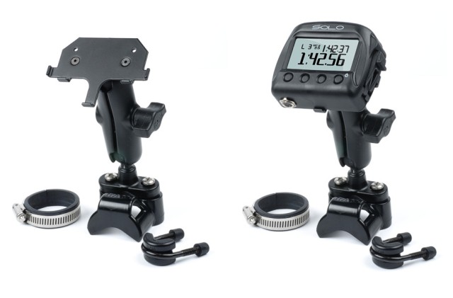 KIT STAFFA TUBO PICCOLO CON DIAMETRO SINO A 3 CM PER CRONOMETRO GPS AIM SOLO.