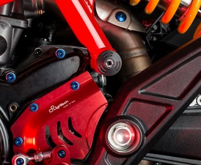 Kit tappi telaio LIGHTECH per DUCATI HYPERMOTARD 821 (2013-2015) - 4 PEZZI -