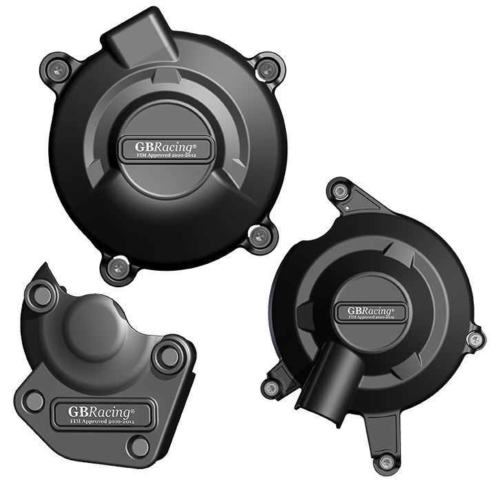 KIT PROTEZIONE CARTER GB RACING ALTERNATORE + FRIZIONE + PICK-UP GB RACING PER TRIUMPH DAYTONA 675 R (2011-2012) /  STREET TRIPLE R (2011-2014)