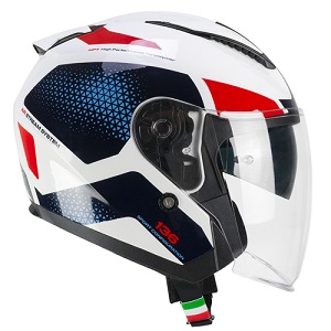 CASCO CGM OPEN FACE DNA GALAXY 136G Bianco Blu