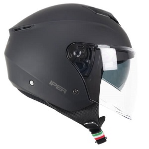 CASCO CGM OPEN FACE126A IPER MONO NERO OPACO