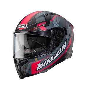 Casco Integrale Caberg Avalon X Optic Nero Opaco Grigio Rosso