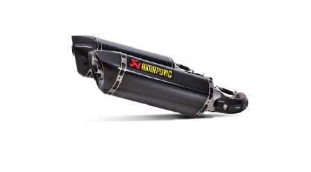 Coppia Terminale di Scarico AKRAPOVIC Linea Slip on (CARBONIO) Omologato per DUCATI MONSTER 696 (2008-2014) - MONSTER 795/796 (2010-2014) MONSTER 1100/1100S (2009-2010)