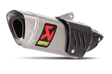 Terminale di scarico AKRAPOVIC Linea Slip on (TITANIO) omologato fodero titanio fondello in carbonio per YAMAHA MT-10 (2016-2017)