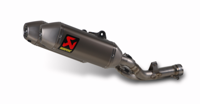 Copppia Sileniatore di scarico Akrapovic SPLIT-ON fodero Titanio con DB-Killer NON Omologato HONDA CRF 450 R 112 Decibel (2013>)