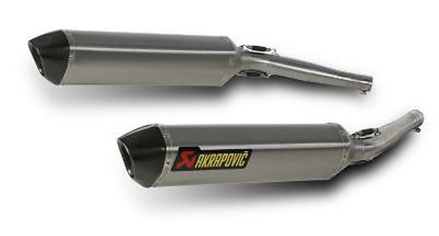 Coppia silenziatori Non Omologati fodero titanio fondello carbonio Akrapovic per YAMAHA TDM 900 (02/13)
